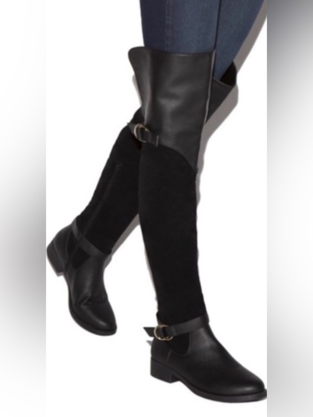 Navy Over-the-Knee Boots